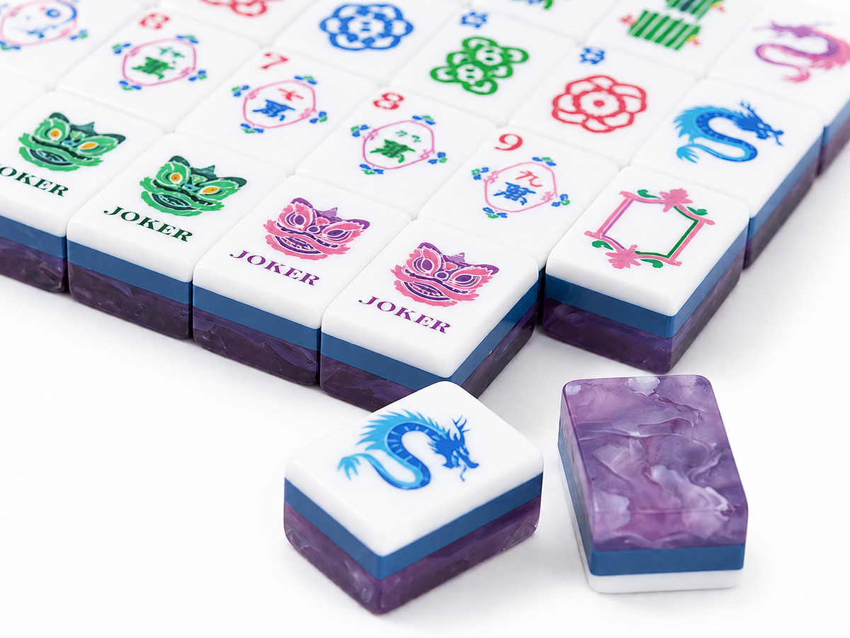 PANDATIME Garden Party Mahjong Set - Lavender Cloud