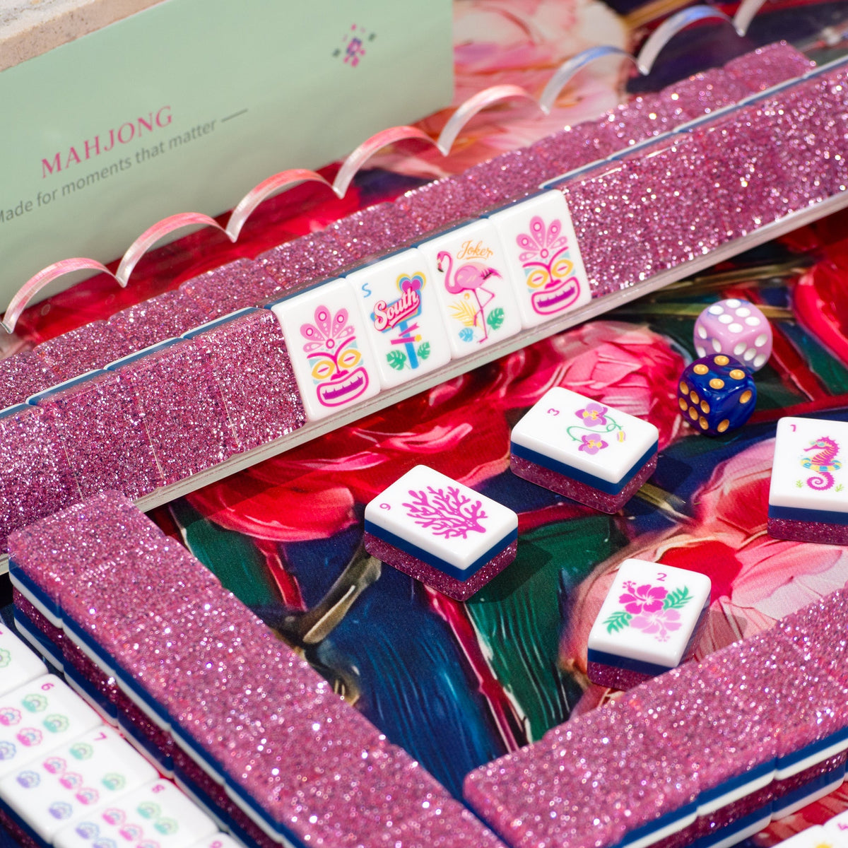 PANDATIME Palm Beach Mahjong Set - Pink Stardust