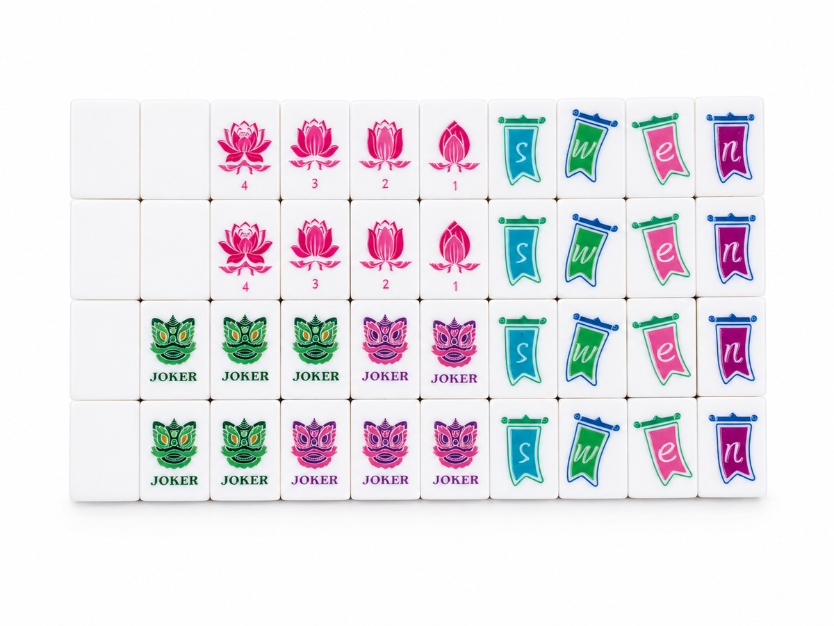 PANDATIME Garden Party Mahjong Set - Lavender Cloud