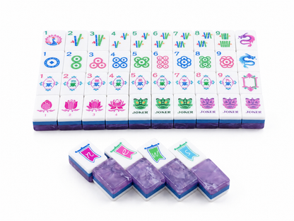 PANDATIME Garden Party Mahjong Set - Lavender Cloud
