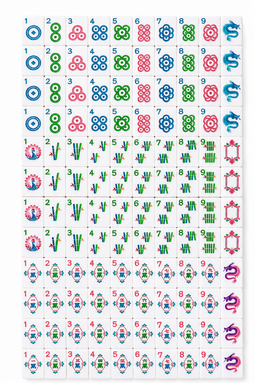 PANDATIME Garden Party Mahjong Set - Lavender Cloud