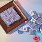 PANDATIME Jade Bloom Mahjong Set - Lavender Cloud