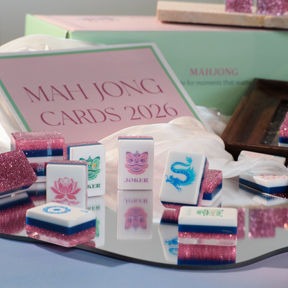 PANDATIME Garden Party Mahjong Set - Pink Stardust