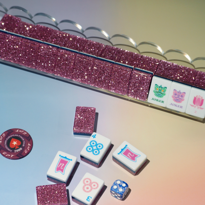 PANDATIME Garden Party Mahjong Set - Pink Stardust