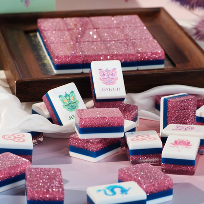 PANDATIME Garden Party Mahjong Set - Pink Stardust