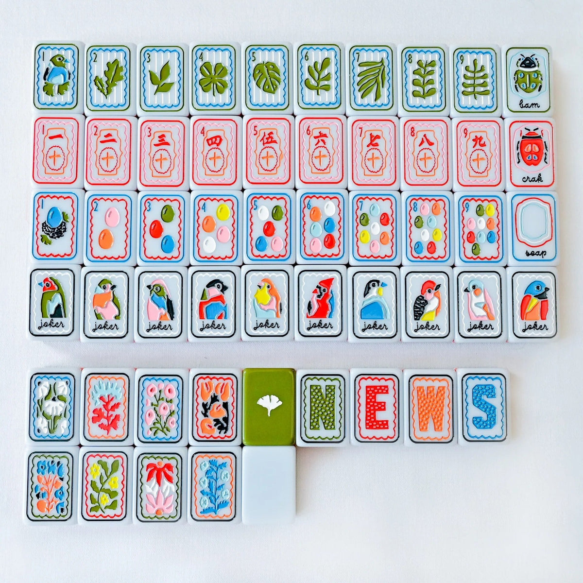 American-Brand Acrylic Deluxe 4-Layer Mahjong Set