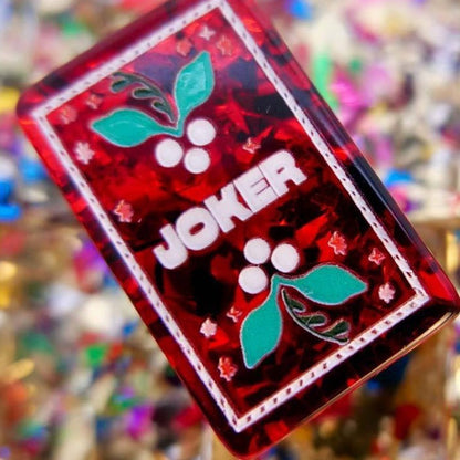 Luxury Red & Gold American Mahjong Set – Floral, Botanical & Jewel-Inspired Design