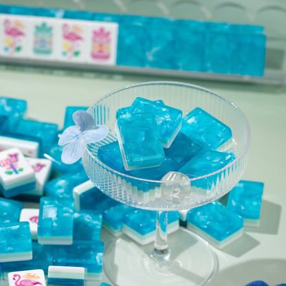 PANDATIME Palm Beach Mahjong Set - Aqua Lagoon