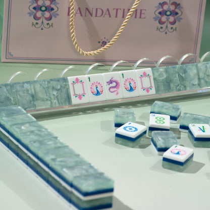 PANDATIME Garden Party Mahjong Set - Moonstone Pearl