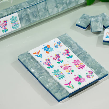 PANDATIME Palm Beach Mahjong Set - Moonstone Pearl