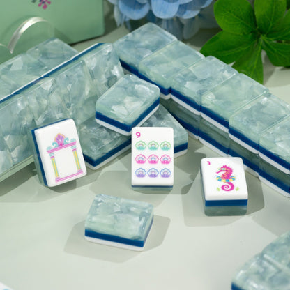 PANDATIME Palm Beach Mahjong Set - Moonstone Pearl
