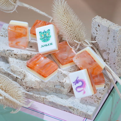 PANDATIME Garden Party Mahjong Set - Coral Glow